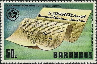 Stamp, Dec,of Independence, Barbados,  , Documents