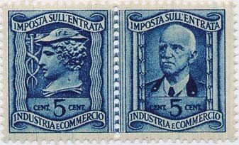 Industry and Commerce without fasces (Mercury and king)