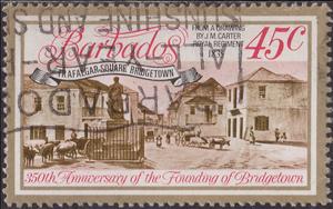Stamp, Trafalgar Square, Barbados,  