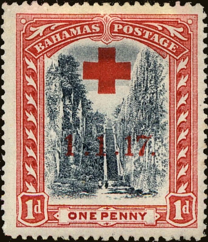Overprinted in Red