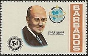 Stamp, Paul P Harris, Founder, Barbados,  , Rotary