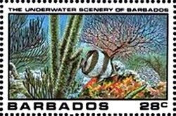 Stamp, Underwater Scene, Barbados,  , Sea Life