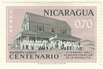 Stamp, Reincorporation of the Mosquito Coast, Nicaragua,  