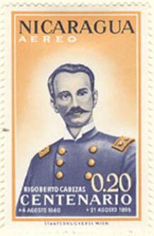 Stamp, Rigoberto Cabezas (1860-1896), Nicaragua,  