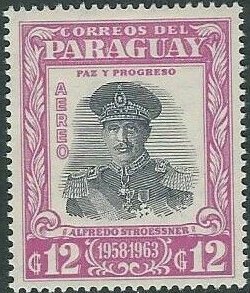 Stamp, Alfredo Stroessner (1912-2006), Paraguay,  , Heads of State
