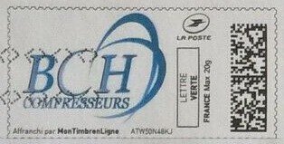 Stamp, BCH Compresseurs, Personalized and Private Mail Stamps,  , Industry, Logos