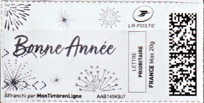 Happy New Year Fireworks. Bonne Annee