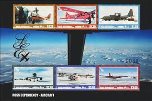Souvenir Sheet, Aircraft in Service in Ross Dependency, Ross Dependency,  , Aircraft, Aviation, Helicopters, Transport