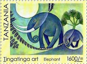 Stamp, Tingatinga Art, Tanzania,  , Art