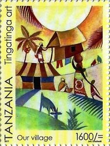 Stamp, Tingatinga Art, Tanzania,  , Art