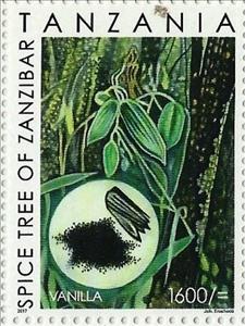Stamp, Vanilla, Tanzania,  , Herbs and Spices, Plants (Flora)
