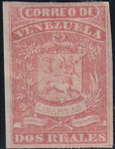 Stamp, Arms of Venezuela.1st edition, Venezuela,  , Coats of Arms, Heraldic Animals
