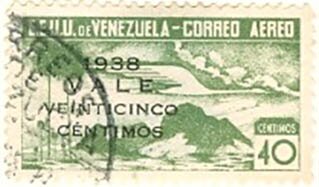 Stamp, Port of Cabello (Puerto Cabello), Surcharged, Venezuela,  