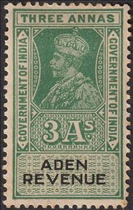 Stamp, King George V, Aden,  , Crowns and Coronets, Famous People, Heads of State, Kings, Men, Royalty