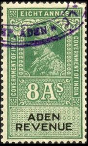 Stamp, King George V, Aden,  , Crowns and Coronets, Famous People, Heads of State, Kings, Men, Royalty