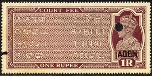 Stamp, King George VI, Aden,  , Crowns and Coronets, Famous People, Heads of State, Kings, Men, Royalty