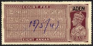 Stamp, King George VI, Aden,  , Crowns and Coronets, Famous People, Heads of State, Kings, Men, Royalty