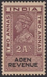 Stamp, King George VI, Aden,  , Crowns and Coronets, Famous People, Heads of State, Kings, Men, Royalty