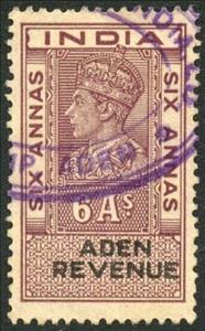 Stamp, King George VI, Aden,  , Crowns and Coronets, Famous People, Heads of State, Kings, Men, Royalty