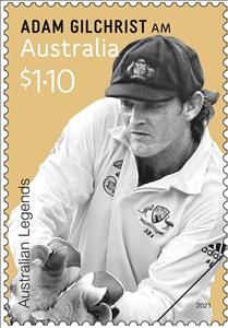 Stamp, Adam Gilchrist, Australia,  , Cricket, Sports