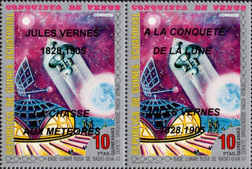 1973 Stamps with Overprint For Jules Verne