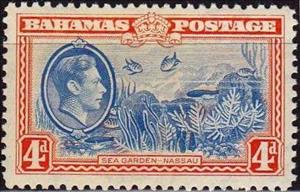 Stamp, Sea Garden, Nassau, Bahamas,  , Heads of State, Sea Life, Kings