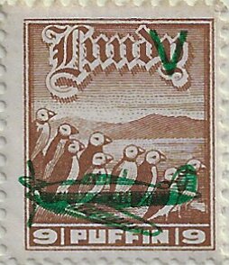Stamp, Colony of Puffins, Cinderellas,  , Animals (Fauna), Birds, Puffins