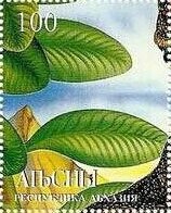 Stamp, Dinosaur Dilophosaurus, Cinderellas,  , Plants (Flora)