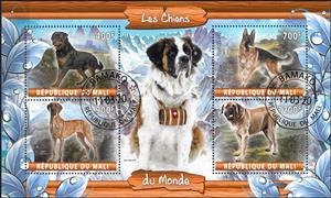 Mini Sheet, Dogs, Cinderellas,  , Animals (Fauna), Dogs, Mammals