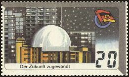 Stamp, Facing the Future, Cinderellas,  , Buildings