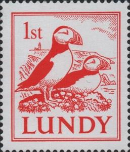 Stamp, First Class postage, Cinderellas,  , Puffins