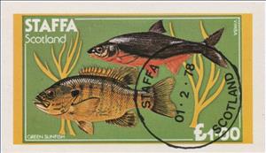 Souvenir Sheet, Fish, Vimba and Green Sunfish, Cinderellas,  , Fishes