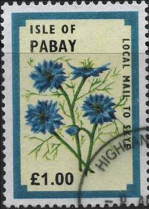 Stamp, Flowers, local mail to Skye, Cinderellas,  , Flowers