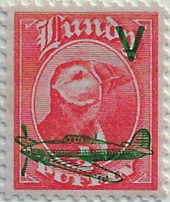 Stamp, Head of Puffin, Cinderellas,  , Animals (Fauna), Birds, Puffins