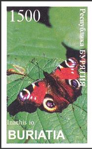 Stamp, Inachis io, Cinderellas,  , Butterflies