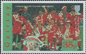 Stamp, Liverpool winning cup, Cinderellas,  , Football (Soccer)