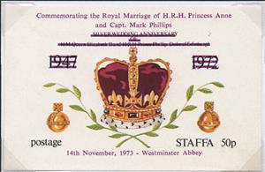 Souvenir Sheet, Royal Wedding overprint, Cinderellas,  , Royalty, Weddings