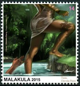 Stamp, Tezin, Chevelin Pierre, Cinderellas,  , Illustrators, Women