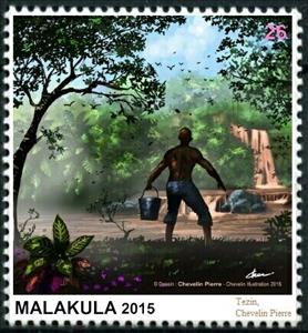 Stamp, Tezin, Chevelin Pierre, Cinderellas,  , Illustrators, Men