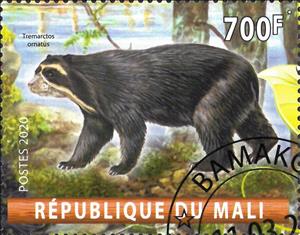 Stamp, Trearctos ornatus, Cinderellas,  , Animals (Fauna), Bears, Mammals