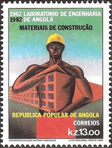 Stamp, 20th Anniversary of the Engineering Laboratory of Angola, Angola,  