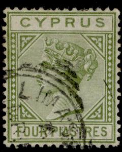 Stamp, Queen Victoria, Cyprus,  