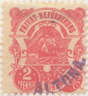 Hamburg Privat-Beförderung overprinted Altona