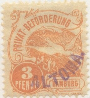 Hamburg Privat-Beförderung overprinted Altona