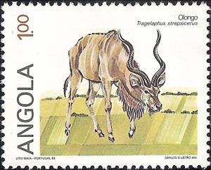 Stamp, Greater Kudu (Tragelaphus strepsicerus), Angola,  , Animals (Fauna)