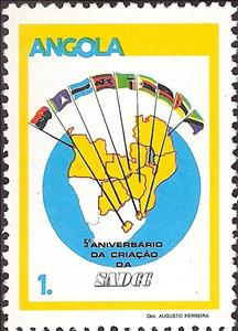 Stamp, 5th Anniversary of Establishment of S. A. D. C. C., Angola,  