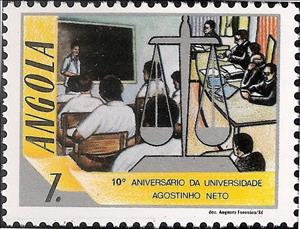 Stamp, 10th Anniversary of the University of Agostinho Neto, Angola,  , Universities