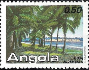 Stamp, Beach Pambala, Angola,  , Beaches