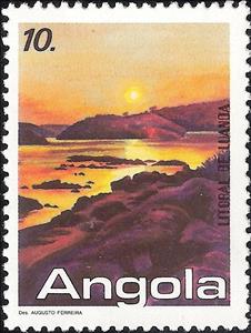 Stamp, Coastline of Luanda, Angola,  