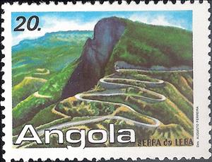 Stamp, Mountain range of Leba, Angola,  